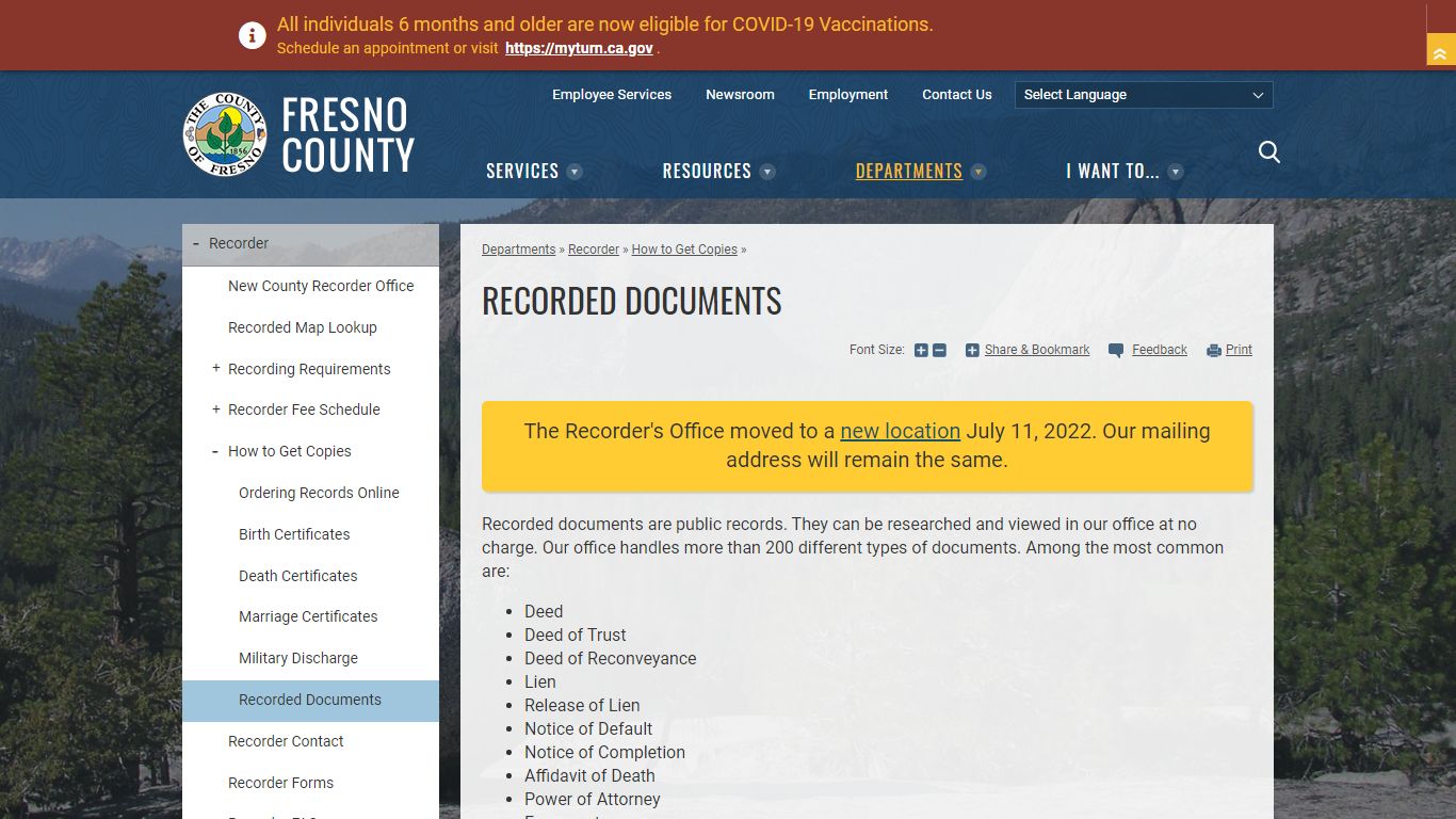 Recorded Documents | County of Fresno
