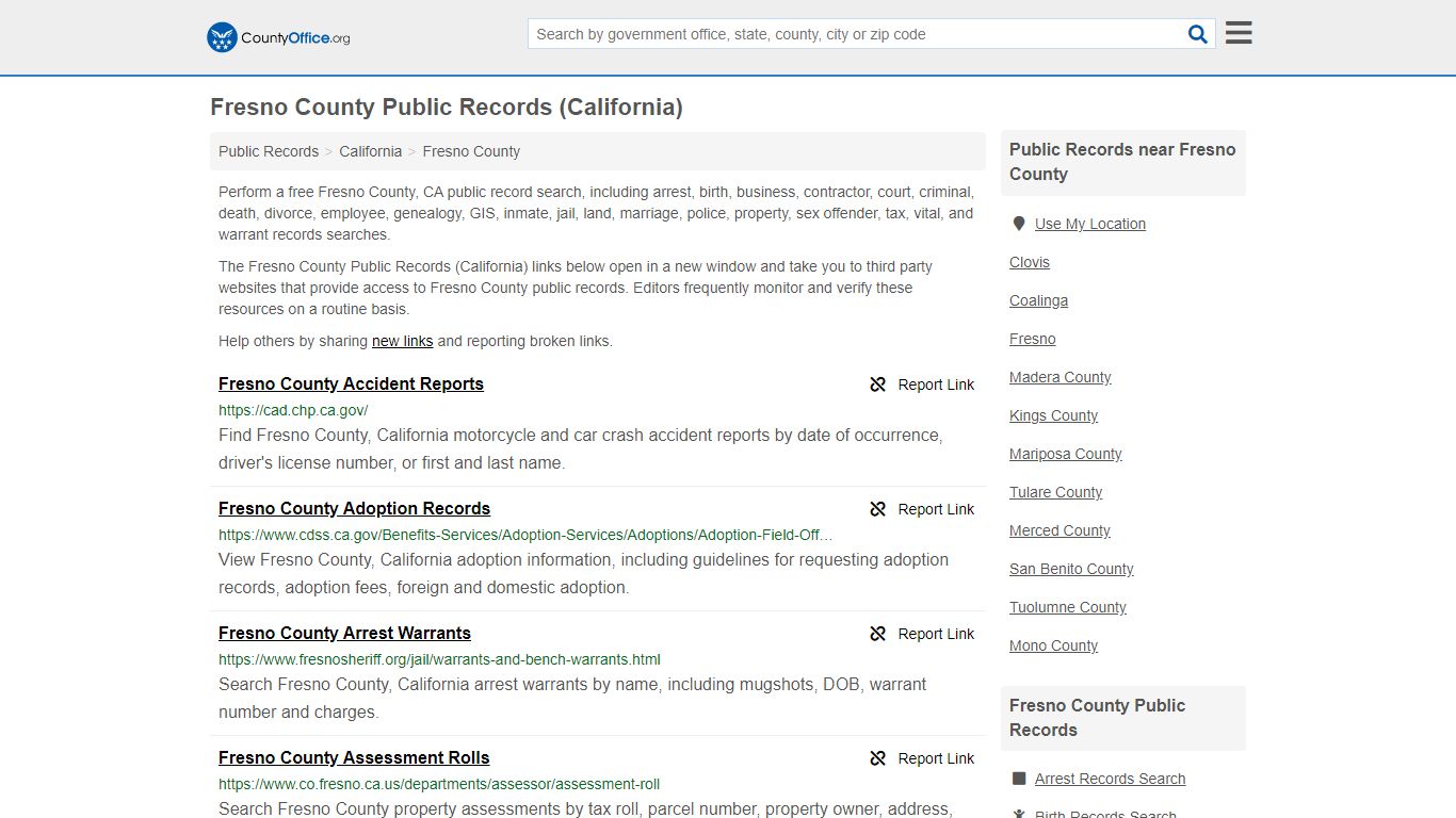 Public Records - Fresno County, CA (Business, Criminal ...